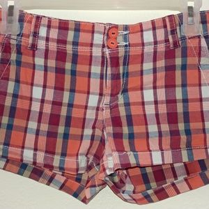 Aeropostale plaid short shorts   SZ  3/4